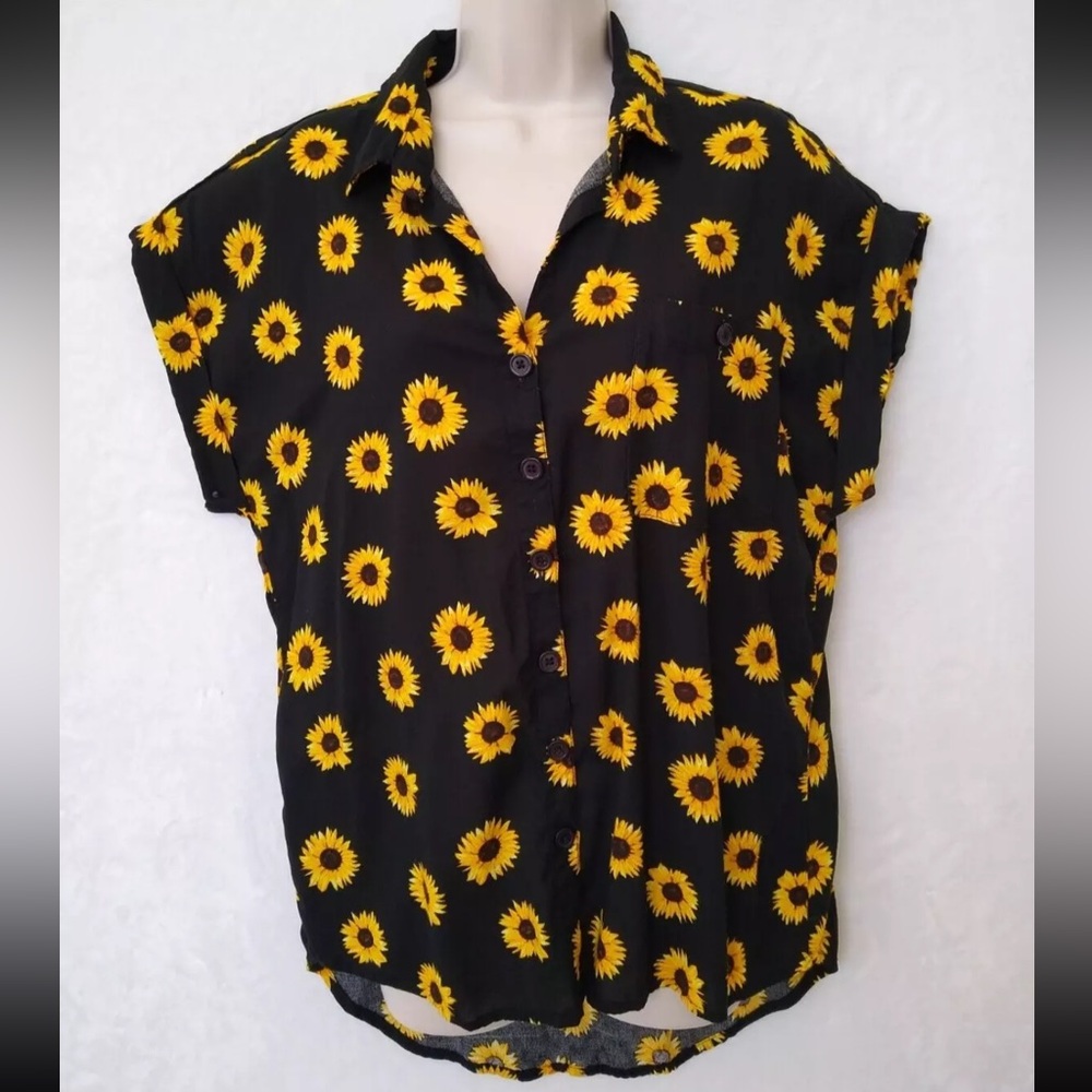 Black and Yellow Button Down Shirt